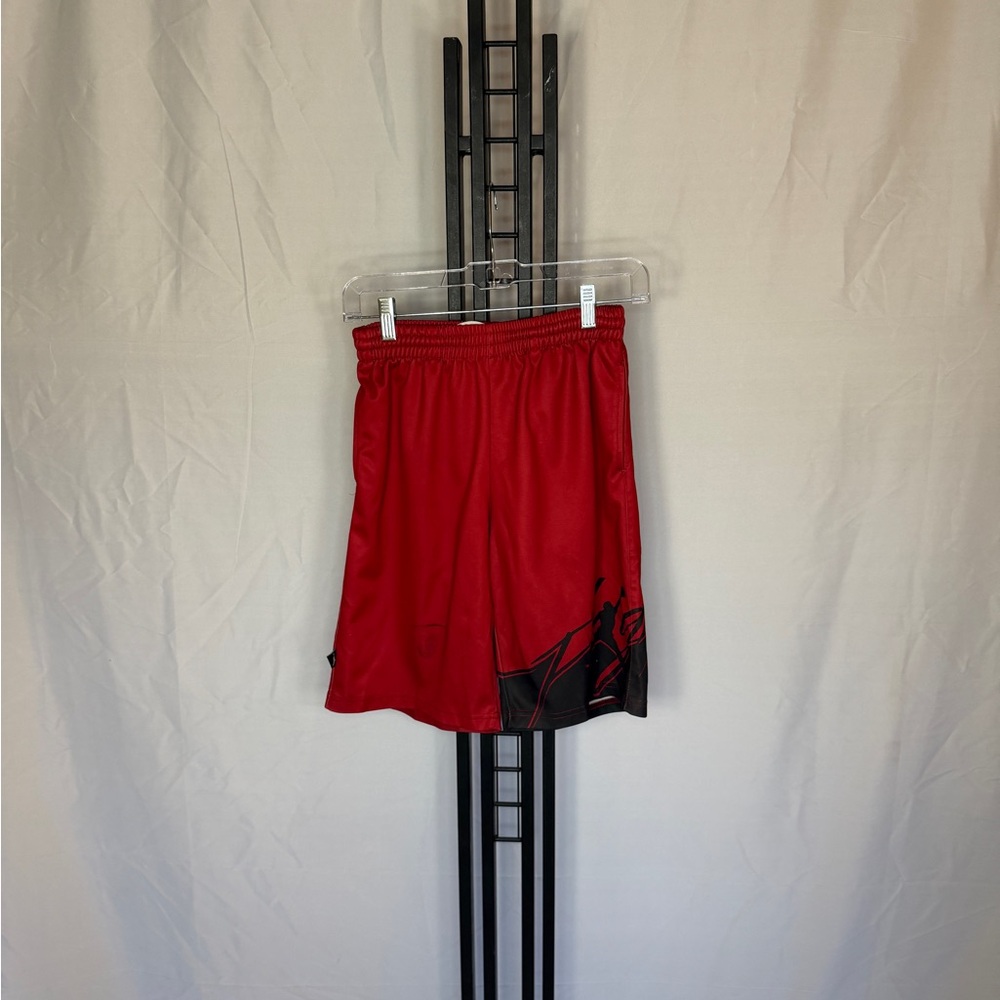 Jordan Kids Red Shorts with Black‎ Design